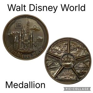 Vintage Walt Disney World Bronze Souvenir Medallion